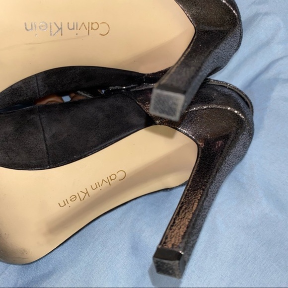 Calvin Klein Brystal Suede Mary Jane Metallic Pump - Picture 6 of 7